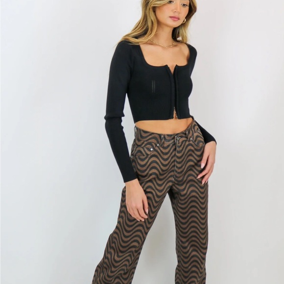 WAVE JEAN | BLACK|BROWN | RAGGED PRIEST - Picture 3 of 6